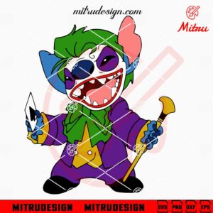 Stitch Joker SVG, Supervillain SVG, PNG, DXF, EPS, Digital Download