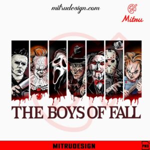 The Boys Of Fall Horror PNG, Killers PNG, Funny Scary Halloween PNG, Shirt