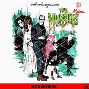 The Munsters PNG, Vintage Halloween Movie PNG, Sublimation