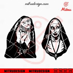 The Nun SVG, Horror Nun Halloween SVG, PNG, DXF, EPS, Download