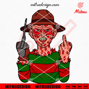 Freddy Krueger Middle Finger SVG, PNG, DXF, EPS, Digital Download