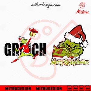 Air Grinch SVG, Funny Grinch Sneaker SVG, PNG, DXF, EPS, Files