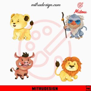 Baby Lion King PNG, Mufasa PNG, Pumbaa PNG, Simba PNG, Design