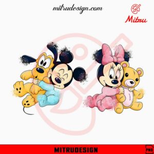 Baby Mickey And Minnie Clipart, Cute Disney PNG, For Kids