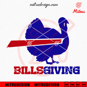 Billsgiving SVG, Buffalo Bills Turkey Thanksgiving Logo SVG, PNG, DXF, EPS