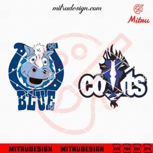 Blue Colts SVG, Indianapolis Colts Horse Mascot SVG, PNG, DXF, EPS