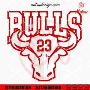 Bulls 23 Logo SVG, Chicago Bulls SVG, PNG, DXF, EPS, Cut Files