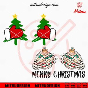 Christmas Hand Boob SVG, Funny Merry Christmas SVG, For Girls