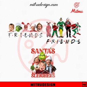 Christmas Movie Friends PNG, Santa's Sleighs PNG, Funny Xmas Movies PNG