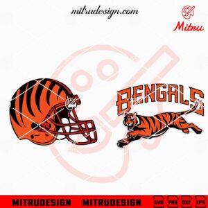 Cincinnati Bengals SVG, Bengals Helmet SVG, PNG, DXF, EPS, Cut Files