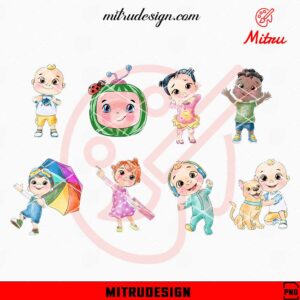 Cocomelon Bundle Clipart, Bella, Kids PNG, JJ PNG, Digital Download