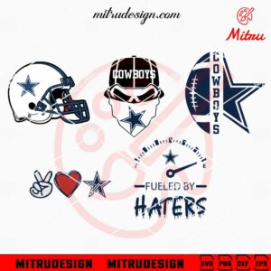 Dallas Cowboys Bundle SVG, Fueled By Haters SVG, Cowboys Skull SVG