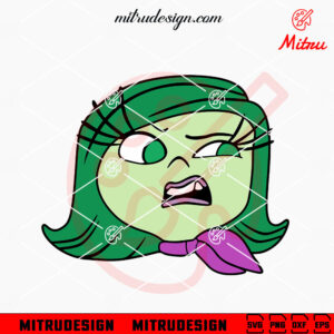 Disgust Inside Out Head SVG, PNG, DXF, EPS, Cutting Files