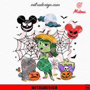 Disgust Inside Out Halloween PNG, Disgust Pumpkin PNG, Designs