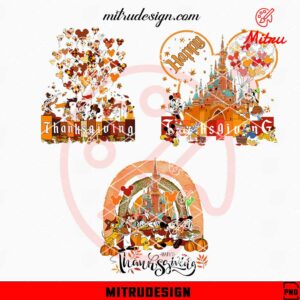 Disney World Happy Thanksgiving Bundle PNG, Mickey Thanksgiving PNG, Sublimation