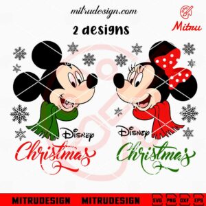 Disney Christmas Mickey Minnie SVG, Holiday SVG, Vacation Xmas SVG, Cricut