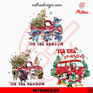 Disney Christmas Tis The Season Bundle PNG, Mickey, Star Wars, Stitch Christmas Season PNG