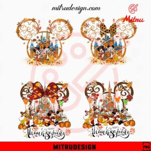 Disney Thanksgiving Fall Bundle PNG, Family Thanksgiving Vacation PNG, Instant Download Files