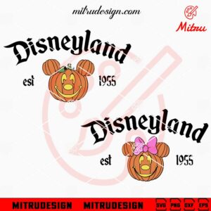 Disneyland 1955 Halloween Pumpkin SVG, Disney Spooky Season SVG, PNG, DXF, EPS, Cricut