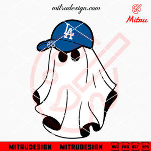 Dodgers Fan Ghost SVG, LA Dodgers Halloween October SVG, Digital Download