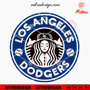 Los Angeles Dodgers Starbucks Logo SVG, Dodgers Baseball Coffee SVG, Digital Download