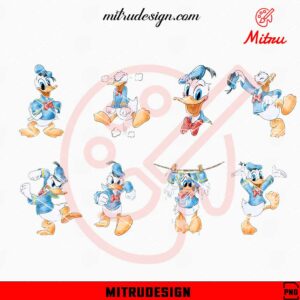 Donald Duck Clipart Bundle, Disney Duck PNG, Sublimation