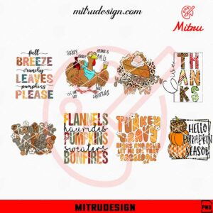 Funny Fall Thanksgiving Quotes Bundle PNG, Autumn PNG, Hello Pumpkin Season PNG