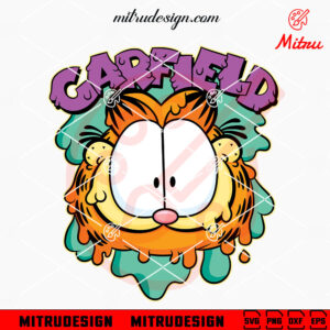 Garfield Head SVG, Cute Cat Cartoon SVG, PNG, DXF, EPS, Cut Files