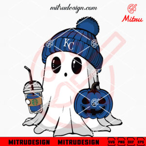 Kansas City Royals Ghost Beanie Hat SVG, KC Royals Halloween SVG, Files