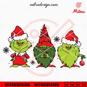 Gnomes Grinch SVG, Grinchmas Cute SVG, PNG, DXF, EPS, For Cricut