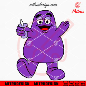 Grimace Mets With Coffee SVG, Cute Mets Mascot Purple SVG, NY Mets Fan SVG