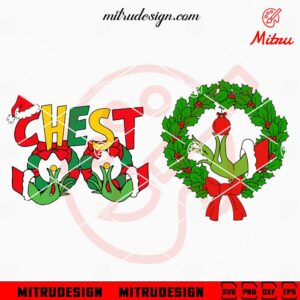 Grinch Chest SVG, Funny Grinch Christmas Wreath SVG, PNG, DXF, EPS