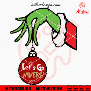 Grinch Hand Ornament Let's Go Niners SVG, Grinch Christmas SF 49ers SVG, Downloads