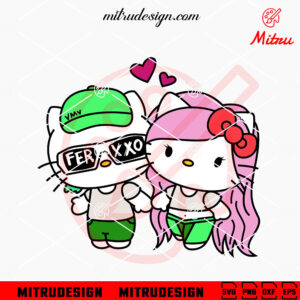 Hello Kitty Feid And Karol G SVG, Cute Ferxxo SVG, PNG, DXF, EPS, Cricut