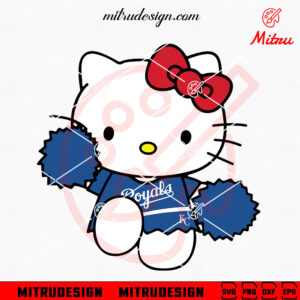 Hello Kitty Kansas City Royals Cheerleader SVG, Cute Royals Cheerleading SVG, Downloads