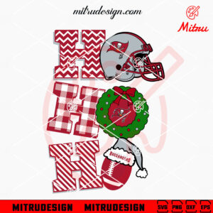 Tampa Bay Buccaneers Ho Ho Ho SVG, Buccaneers Football Christmas SVG, PNG, DXF, EPS, Vector