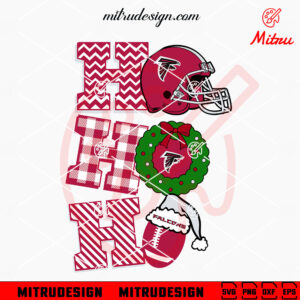 Atlanta Falcons Ho Ho Ho SVG, Falcons Football Christmas SVG, Digital Download