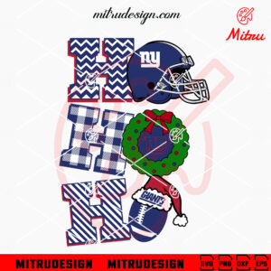 New York Giants Ho Ho Ho SVG, Giants Football Christmas SVG, Downloads