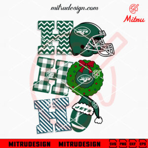 New York Jets Ho Ho Ho SVG, Jets Football Christmas SVG, Digital Download