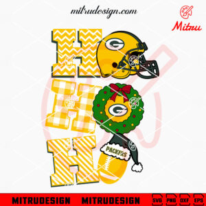 Green Bay Packers Ho Ho Ho SVG, Packers Football Christmas SVG, Sublimation Files