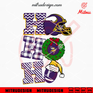 Minnesota Vikings Ho Ho Ho SVG, Vikings Football Christmas SVG, PNG