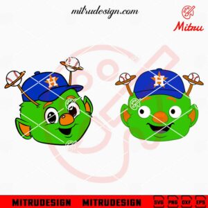 Houston Astros Orbit Mascot Head SVG, PNG, DXF, EPS, Cricut Files