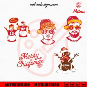 Kansas City Chiefs Christmas Bundle SVG, Merry Chiefsmas SVG, Digital Files