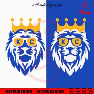 Kansas City Royals Lion Sunglasses SVG, Sluggerrr SVG, KC Baseball SVG