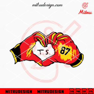 Travis Kelce Heart Hand SVG, Taylor Swift Boyfriend Love SVG, Cutting Files