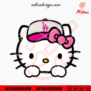 Hello Kitty Los Angeles Dodgers Hat SVG, PNG, DXF, EPS, Digital Download Files