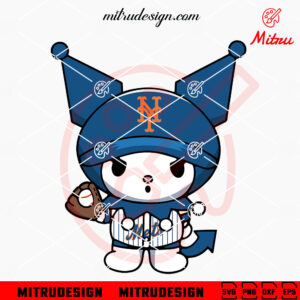 Kuromi New York Mets SVG, Kuromi Mets Baseball SVG, PNG, DXF, EPS, Cutting Files