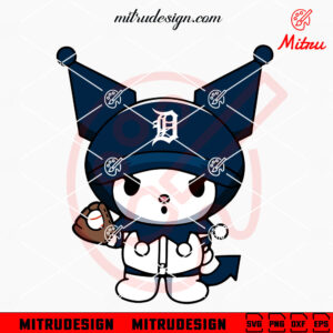 Kuromi Detroit Tigers SVG, PNG, DXF, EPS, Cutting Files