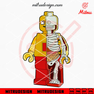 Lego Skeleton SVG, Lego Horror Halloween SVG, PNG, DXF, EPS, Cut Files