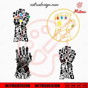 Marvel Infinity Gauntlet SVG, Thanos SVG, Avengers SVG, PNG, DXF, EPS